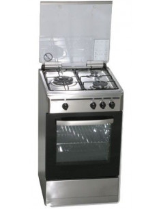 Cocina Rommer VCH356XFGBUT  3 fuegos  butano  Inox